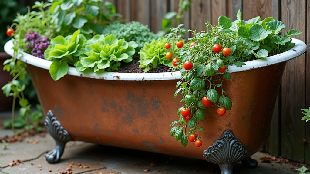 upcycled containers for gardening
