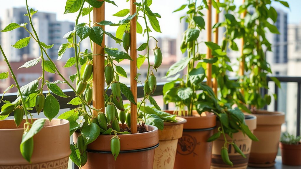 container gardening for beans
