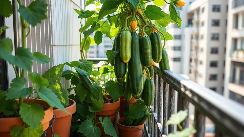 cucumber gardening in small spaces