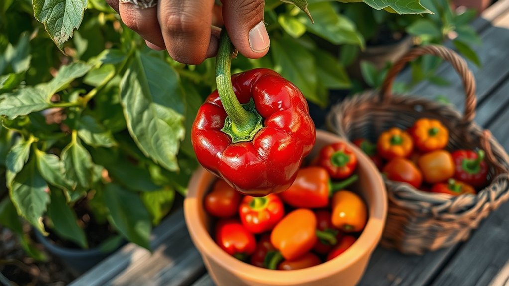 harvest peppers for flavor